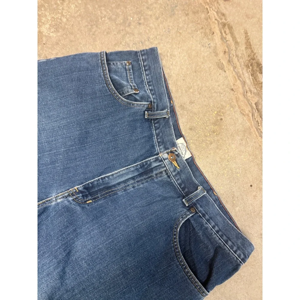 St Johns Bay Mens Denim Shorts Blue Medium Wash Cotton Relaxed Fit Size 38